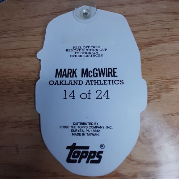 1990 Topps Heads Up #14 Mark McGwire Die-cut Face Oakland Athletics A’s Baseball - Picture 3 of 6